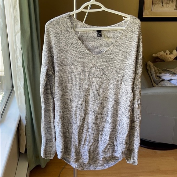 H&M - sweater Heathered grey, knit. - Picture 3 of 3
